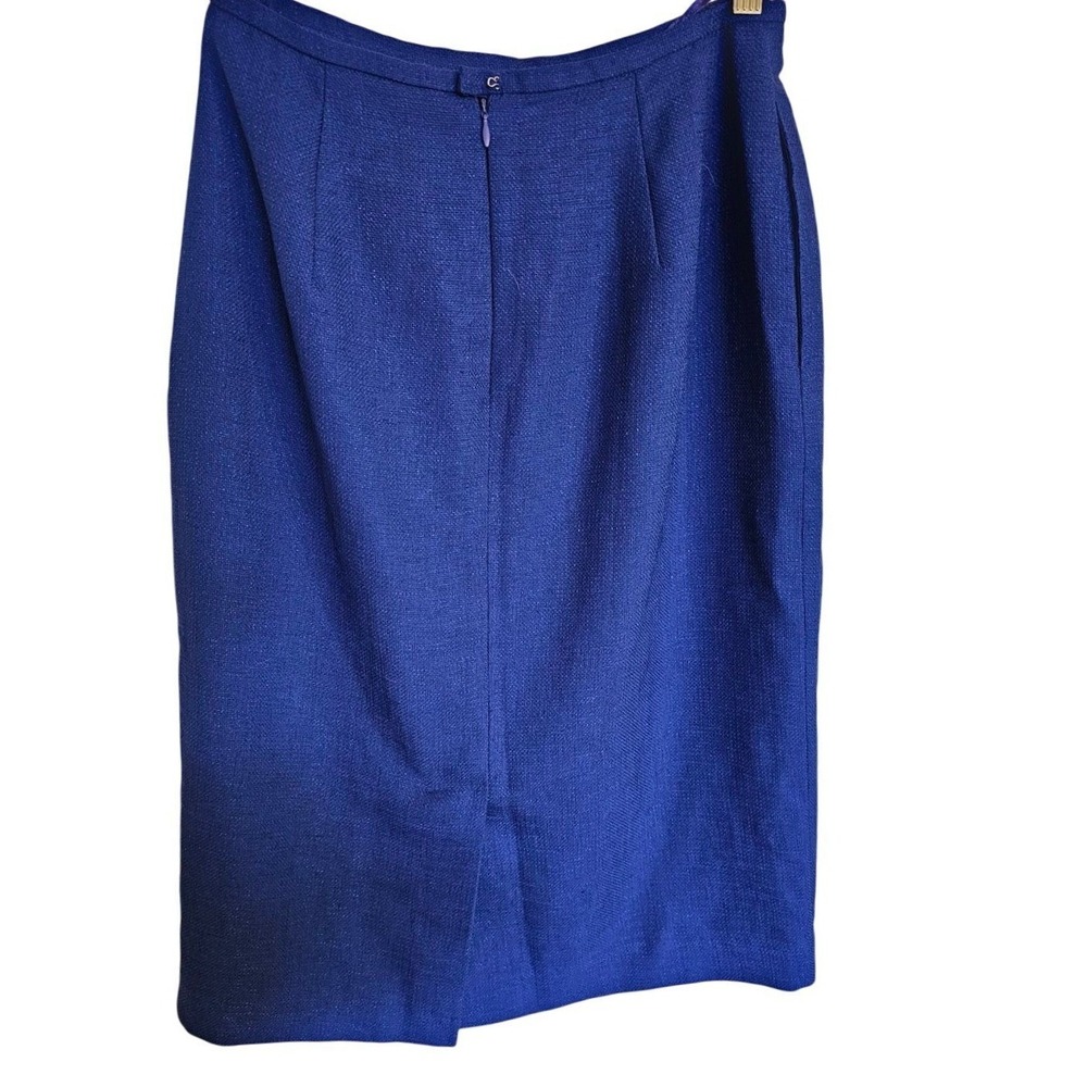 Amanda Smith pencil skirt size 8 blue knee length - Picture 2 of 5